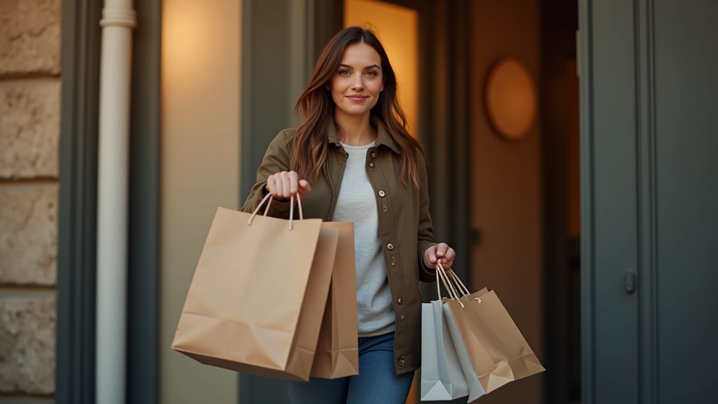 Personne livrant des courses à une cliente dans un immeuble résidentiel